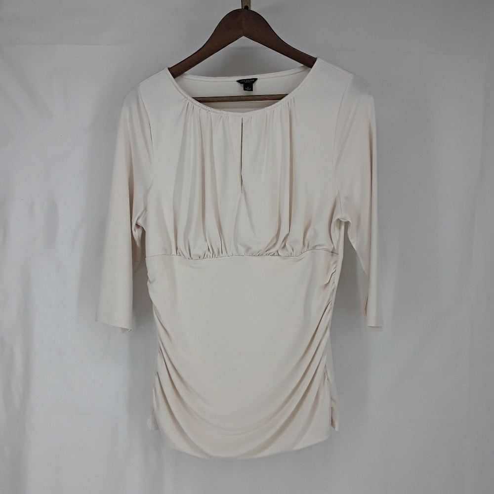 Ann Taylor Cream Blouse Sz Large